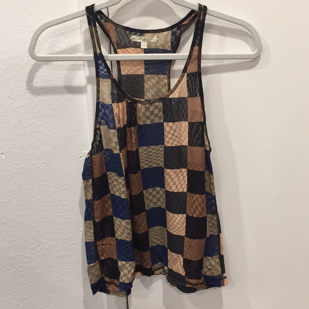 Madewell silk geometric print Tank top